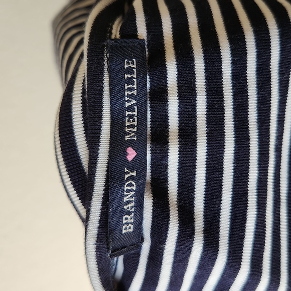 Brandy Melville Striped Stretchy T shirt Dress Black and White - Picture 5 of 5